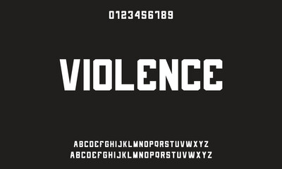Creative simple modern urban alphabet font. Digital abstract futuristic, logo, music, sport, minimal technology typography. Simple numeric vector illustration