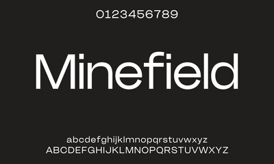 Creative simple modern urban alphabet font. Digital abstract futuristic, logo, music, sport, minimal technology typography. Simple numeric vector illustration