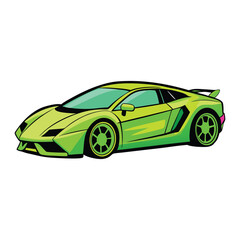 Obraz premium High Quality Sports Car Vector Illustration Design On Clean White Background