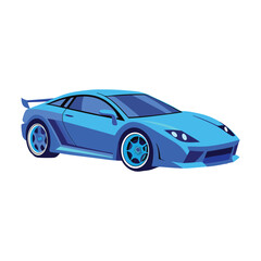 High Quality Sports Car Vector Illustration Design On Clean White Background