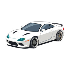 Fototapeta premium High Quality Sports Car Vector Illustration Design On Clean White Background