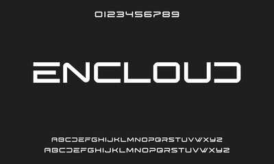 Modern minimal abstract alphabet fonts. Typography technology, electronic, movie, digital, music, future, logo creative font.