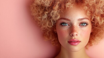 Stylish woman posing against a vibrant pink background in fashionforward portrait.