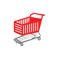 Trolley icon vector, illustration logo template in trendy style