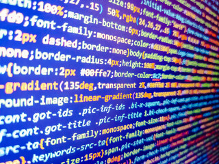 Abstract code background. Php web programming source code. Binary background. Coded  top secret....