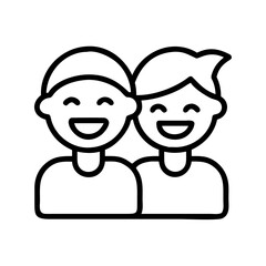 friends laughing together icon