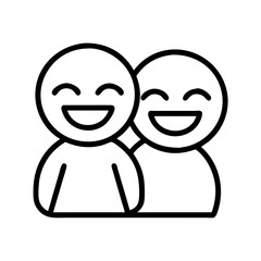 friends laughing together icon