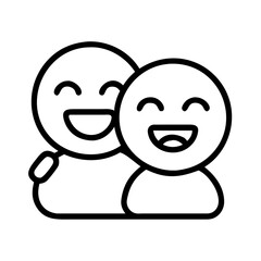 friends laughing together icon