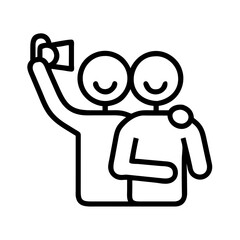 friends taking a selfie icon