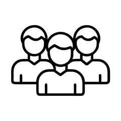 group of diverse friends icon