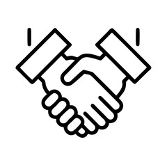 handshake icon icon, day of friendship line art, friendship day icon - simple black line art icon of handshake icon, symbolizing day of friendship celebrations. day of friendship vector art.