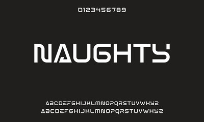 Modern minimal abstract alphabet fonts. Typography technology, electronic, movie, digital, music, future, logo creative font.