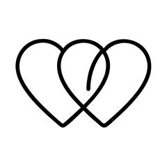 heart split in two halves icon