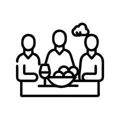 picnic scene with friends icon