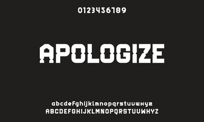 Modern minimal abstract alphabet fonts. Typography technology, electronic, movie, digital, music, future, logo creative font.