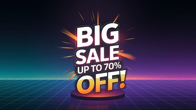 Big Sale Announcement Up To Seventy Percent Off
