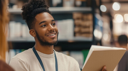 Store Manager Training New Employee in Retail Environment