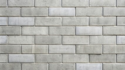 Naklejka premium A Seamless Texture of Light Gray Concrete Blocks Arranged in a Classic Brick Pattern for Design Projects