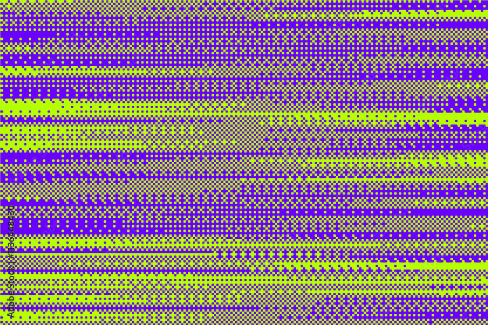 Poster pixel bitmap background with retro dotted pattern. purple and green vector gradation abstract gradat