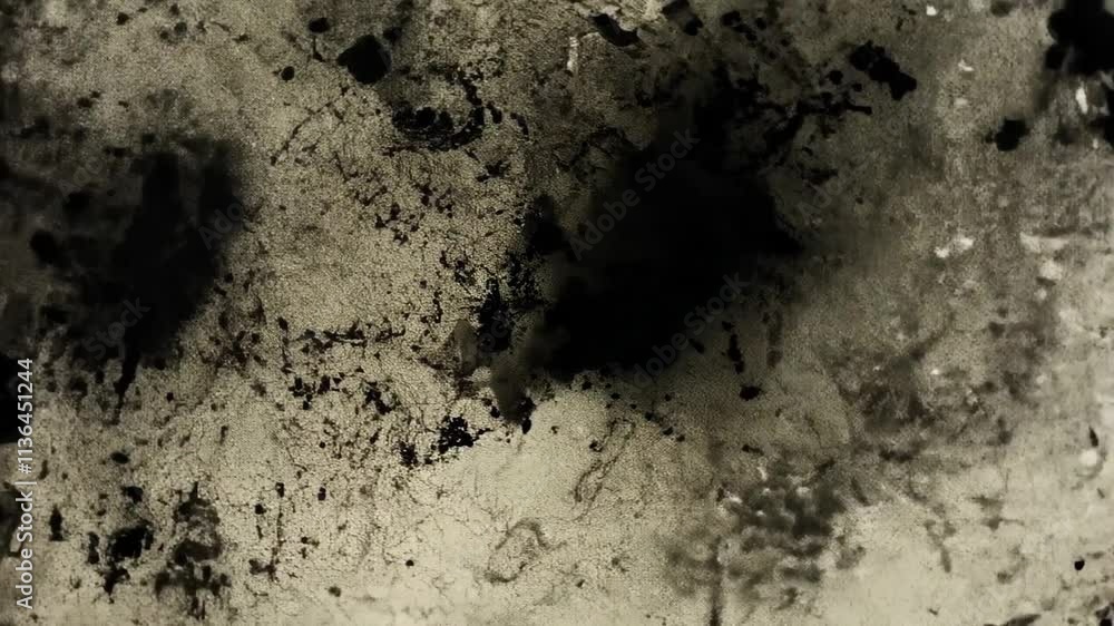 Fototapete Exploring abstract art techniques with ink and mixed media on canvas during an immersive creative session