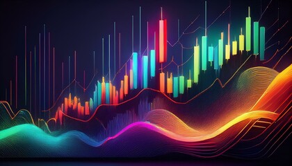 Fototapeta premium Trading candle stick pattern chart design icon business graphic resource illustration