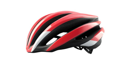 Fototapeta premium Red and Black Athletic Cycling Helmet