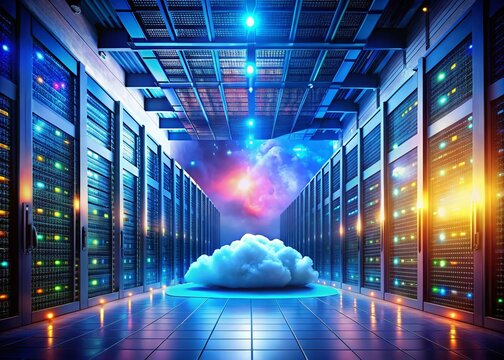 Cloud Computing Scalability: High-Resolution Image of Secure Data Centers & Virtualization Infrastructure