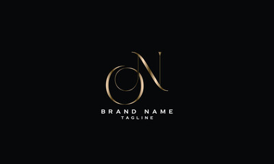 ON, NO, Abstract initial monogram letter alphabet logo design