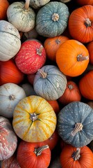 various beautiful pumpkin colors