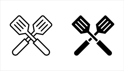 spatula icon set. vector illustration for web design, app, and UI. eps 10.