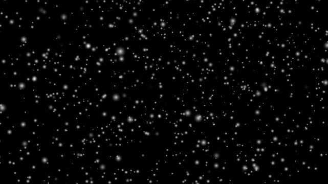 舞い落ちる雪の透過アニメーション　合成素材