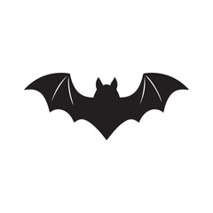 Creepy bat on white background