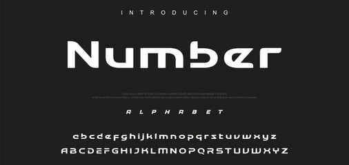 Creative font. Modern abstract digital tech font. Logo creative font, type, technology, movie, digital, music, movie. Fonts and illustration in vector format.