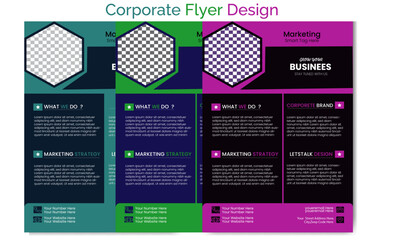 modern professional business flyer design  and simple Corporate Business Flyer Design Template for the client.