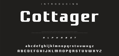 Creative font. Modern abstract digital tech font. Logo creative font, type, technology, movie, digital, music, movie. Fonts and illustration in vector format.