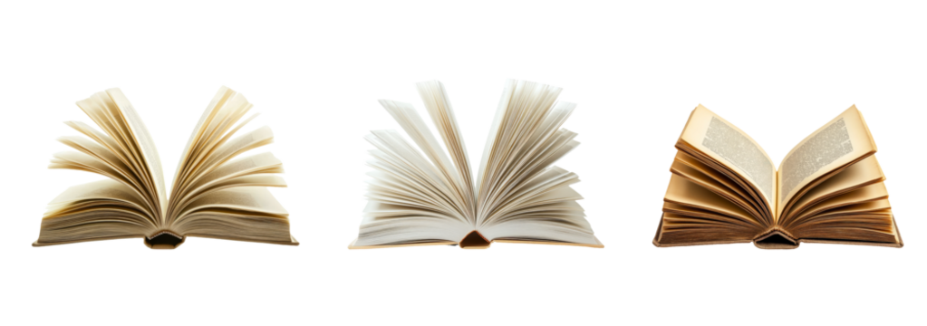 Open Books on Transparent Background for Design Use - Powered by Adobe