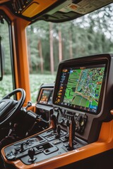 Fototapeta premium Advanced Agricultural Technology Dashboard Displaying Real-Time Soil and Crop Data for Efficient Farming