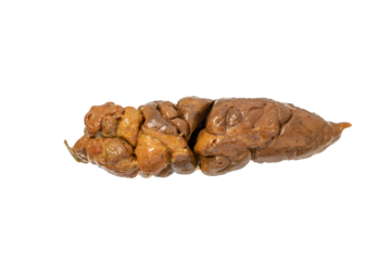 poop, excrement, feces, shit on white background.