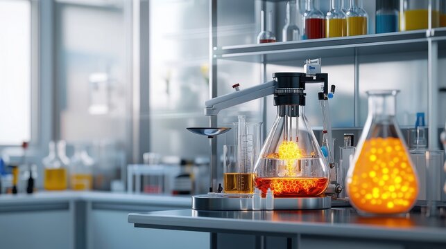 Colorful Chemical Reactions in a Modern Laboratory Setting