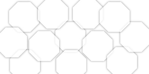 3d white hexagon, honeycomb, presentation, website design. Illustration, technology, advertising. seamless pattern. modern abstract wide banner with geometric shapes. Vector, pink colored squares, art