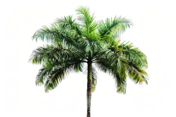 Obraz premium Tropical palm tree plant isolated on white background for nature art