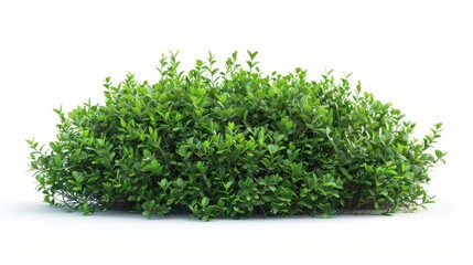 Fototapeta premium Lush green bush plant isolated on white background nature concept