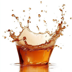 Isolated Water-Style Splash on White Surface