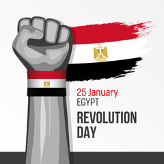 Egypt 25 January Revolution Day January 25 Day of Revolt. In Arabic: misr thawrat 25 yanayir