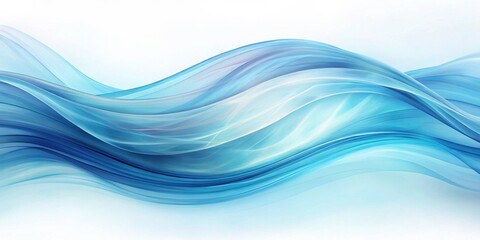 Abstract Blue Wave Design Serene Flowing Lines and Gentle Curves