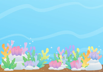 reef under ocean background 2