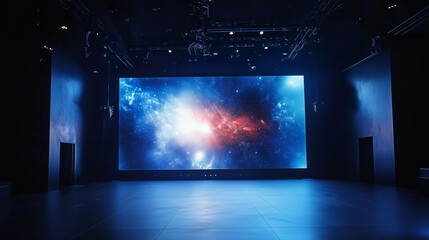 Large LED screen on stage