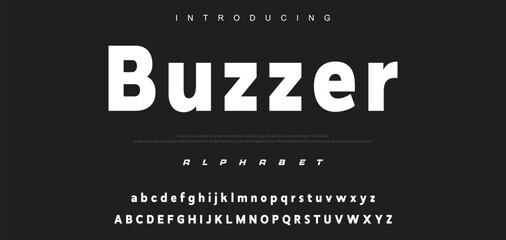 Modern font design, trendy alphabet letters and numbers vector illustration
