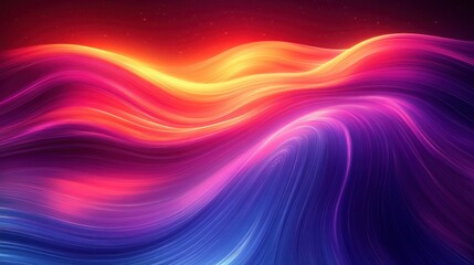 Obraz premium Vibrant abstract waves in dynamic colors