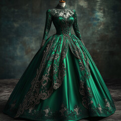 Young woman Victorian era clothes